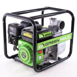 Motopompa 3" Greenfield MPG80, motor euro V, benzina, putere 7.0 CP, debit 63000 l/h, inaltime refulare 30 m - Img 1