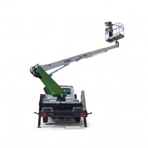 Nacela cu brat telescopic articulat montata pe autosasiu COMET Eurosfilo 14/2/9 HQ H 14m L 9m 200KG - Img 1