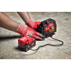 NIVELĂ LASER ÎN CRUCE CU FUNCȚIE DE PLUMB, FASCICUL VERDE, REÎNCĂRCABILĂ REDLITHIUM™ USB L4 CLLP-301C - Img 7
