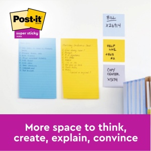 Notes adeziv 102 x 152 mm 100 file neon liniate Post-it 3M - Img 5