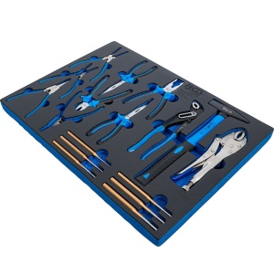 Organizator pentru carucior BGS, 17 scule: clesti, ciocane, punctatoare, 3/3 sertar - Img 3