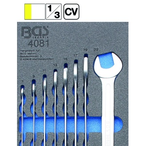 Organizator pentru carucior BGS, 8 chei duble 6-22mm, 1/3 sertar - Img 3