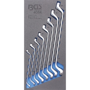 Organizator pentru carucior BGS, 8 chei inelare duble cotite 6-22 mm, 1/3 sertar - Img 1