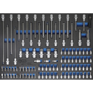 Organizator pentru carucior BGS, varfuri si chei cu varf, 104 piese, 3/3 sertar - Img 1