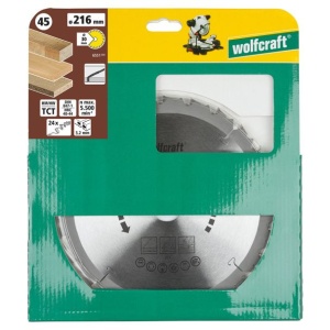 Panza pentru fierastrau circular de masa Wolfcraft 6551000, diametru 216 mm, diametru interior disc 30 mm, latime taiere 3.2 mm, 24 dinti, seria maro. - Img 2