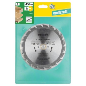 Panza pentru fierastrau circular Wolfcraft 6364000, diametru 150 mm, diametru interior disc 20 mm, latime taiere 2.4 mm, 20 dinti, seria verde. - Img 2