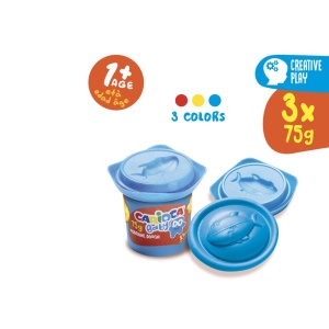 Plastilina Baby Dough Carioca 3 x 75 g/cutie - Img 2