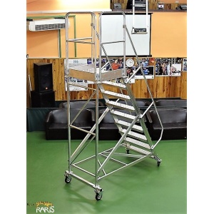 Platforma mobila RARIS, aluminiu, la 60°, baza rigidizata, roti cu frana, Gmax=200 kg, tip PN60 - Img 5