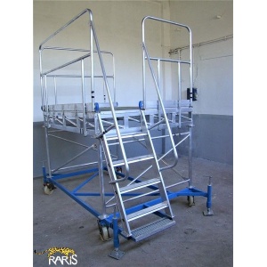 Platforma RARIS la 60°, mobila, rigidizata, baza otel, structura aluminiu,cu podina extinsa, tip PBE - Img 3