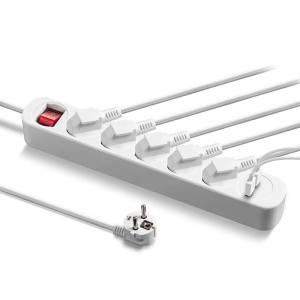 Prelungitor cu comutator, 5 prize + 2 USB, 3x1.5mm / 1.5m, 230V, Trotec, tip PVH5 - Img 3