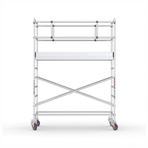 ProTUBE L4 Schela mobila profesionala din aluminiu H lucru 4,1m, podina 120 x 240 cm - Img 2