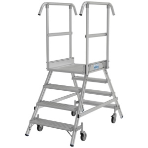 Scara cu podest mobila, cu trepte pe 2 parti (2x4 trepte) - Img 1