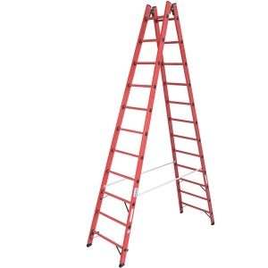 Scara dubla electroizolanta, fibra de sticla, 2x12 trepte, max 28000 V - Img 1