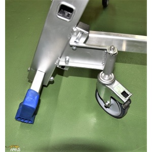 Scara mobila cu platforma, din aluminiu, dubla, la 70°, roti cu arc, produs RARIS, tip PDRA - Img 8