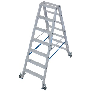 Scara Stabilo dubla 2x7 trepte, cu roti - Img 4