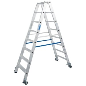 Scara Stabilo dubla 2x8 trepte, cu roti - Img 2