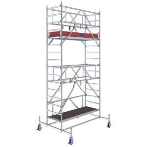 Schela mobila Stabilo S10 0,75 x 2m, aluminiu, inaltime lucru 5,4m - Img 1