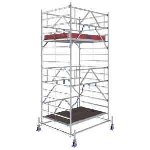 Schela mobila Stabilo S50 1,5 x 2m, aluminiu, inaltime lucru 5.4m, inaltime max. platforma 3.4m - Img 1