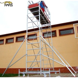 Schele RARIS, profesionale, mobile, din aluminiu, cu suprafata podina 1,6x1,4 m, Hlucrumax: 4,3-14,3 m, tip W1,6 - Img 6