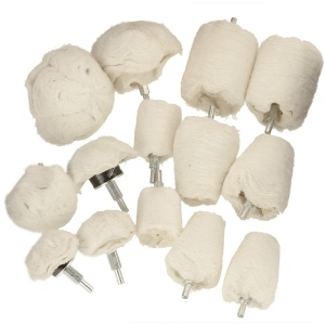 Set 14 capete pentru polisare, din bumbac - Img 1
