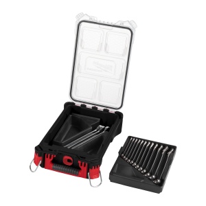 Set 15 chei combinate MILWAUKEE MAX BITE™ în organizator compact PACKOUT™ - Img 4