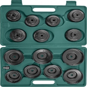 Set 15 piese Jonnesway cupe pentru îndepărtarea filtrelor de ulei 65-100 mm