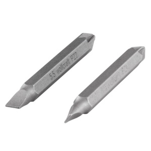 Set 2 biti dubli Wolfcraft 2408000, PZ1, PZ2, lungime 60 mm - Img 1