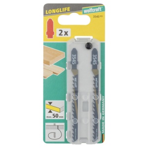 Set 2 lame pentru fierastrau pendular Wolfcraft 3545000, prindere in T, pentru lemn, adancime de taiere 50 mm - Img 2