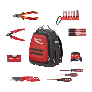 Set 23 scule de mana electricieni in rucsac Milwaukee PACKOUT™