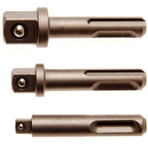 Set 3 adaptoare BGS SDS plus - patrat 1/4"-1/2"