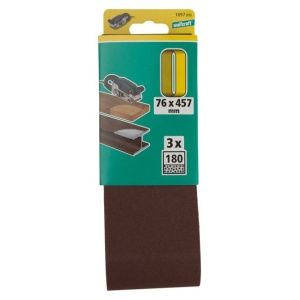 Set 3 benzi de slefuit Wolfcraft 1897000, pentru lemn si metale, Gr. A180, 76x457 mm - Img 2