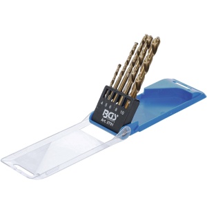 Set 5 burghie pentru metal, HSS Cobalt, cu tais pe stanga, 4 - 10 mm, BGS - Img 2