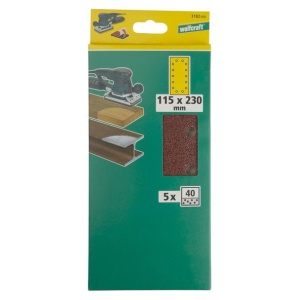 Set 5 foi abrazive Wolfcraft 3182000, pentru lemn si metale, Gr. A40, 115x230 mm - Img 2