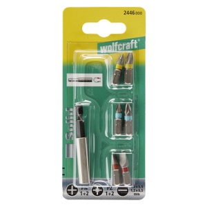 Set 7 piese biti Wolfcraft, Hex 1/4" - Img 5