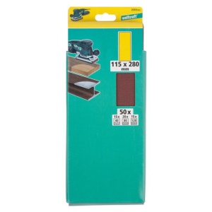 Set 8 foi abrazive Wolfcraft 2059000, pentru lemn si metale, Gr. A40, A80, A120, 115x280 mm - Img 2