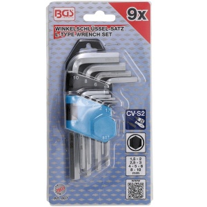 Set 9 chei imbus tip L, 1.5-10 mm, BGS - Img 3