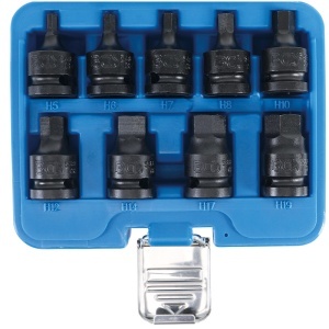 Set 9 piese BGS varfuri de impact, imbus 5 - 19 mm, antrenare 1/2" - Img 1