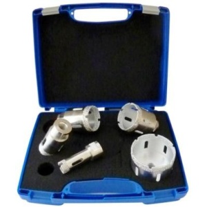 Set carote diamantate pt. gresie portelanata & piatra - diam. 20, 35, 45, 50, 68mm Super Premium - DXDH.80407.Satz20-68