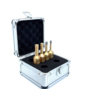 Set carote diamantate pt. gresie portelanata & piatra - diam. 6, 8, 10, 12 mm PREMIUM - DXDY.GOLDrill.MiniSet - Img 3