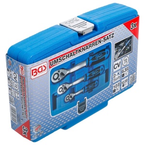 Set chei cu clichet 1/2", 1/4", 3/8", 72 dinti - Img 6