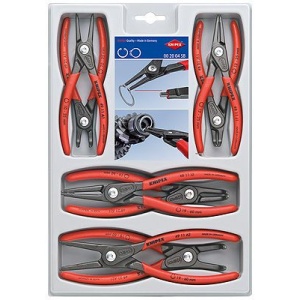 Set Cleşti Knipex de precizie pentru inele siguranţă, 8 piese
