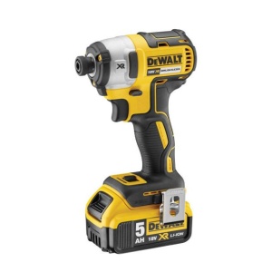 Set combo 2 scule DeWalt DCK266P2T 18 V: masina de gaurit cu percutie, DCD796, masina de insurubat cu impact DCF887, 2 acumulatori 18 V 5 Ah, incarcator, cutie TSTAK II - Img 3