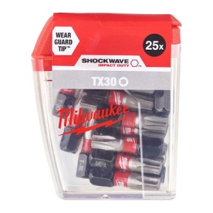 Set de 25 biti de impact Shockwave, Milwaukee, TX30x25mm