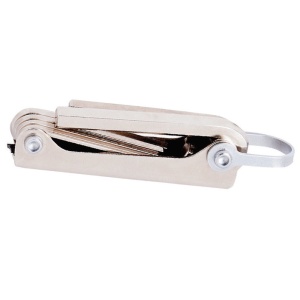 Set de 7 chei locas hexagonal tip briceag metalic cu inel pentru carabiniera Unior 2.5 - 10 mm