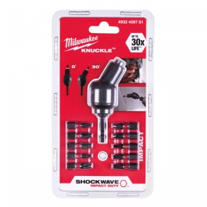 SHOCKWAVE™ KNUCKLE™ Milwaukee, posibilitate de înclinare la 0° și 30°