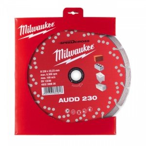 Speedcross AUDD Milwaukee, asfalt, beton moale, materiale constructii (Diametru interior disc (mm): 22.23, Tip: AUDD 230, Diametru disc (mm): 230, Înălțime segment (mm): 10) - Img 2