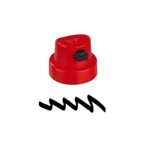 Spray cap Flat Artist red/black