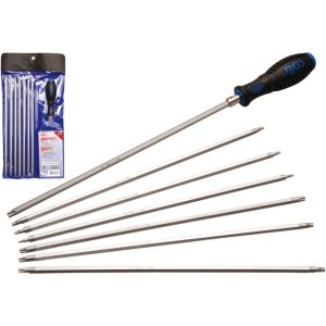 Surubelnita BGS 7 lame duble interschimbabile Torx st TT (torx cu gaura), extra lungi - Img 1