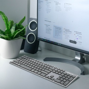 Tastatură fără fir Tellur Shade, Bluetooth, US, Alu, Gri Negru - Img 3
