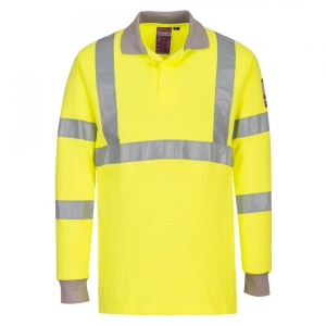 Tricou Polo cu Maneci Lungi HI VIS Antistatic si Ignifug FR77
